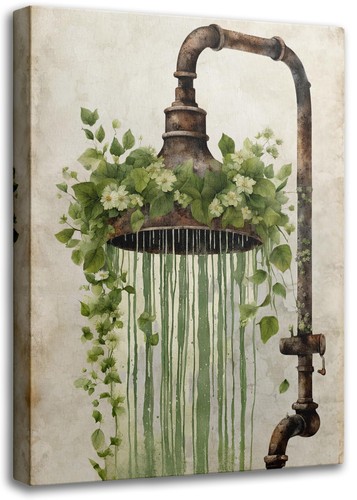 Botanical shower canvas - shower,