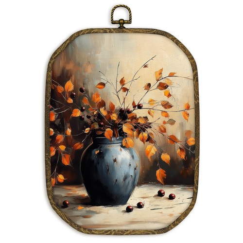 Rustic fall leaves - rustic, octagon