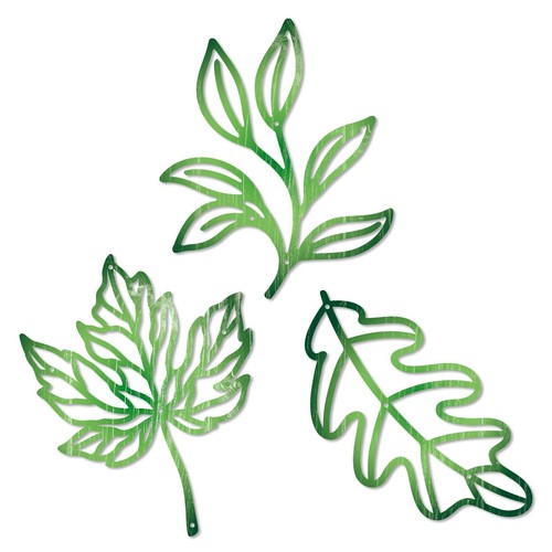 3pcs leaf wall - 3pcs, art