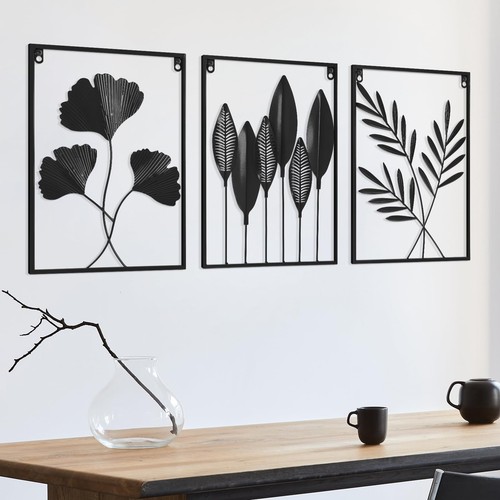 Black metal leaf - black,