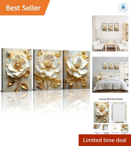 Modern white floral golden - floral,