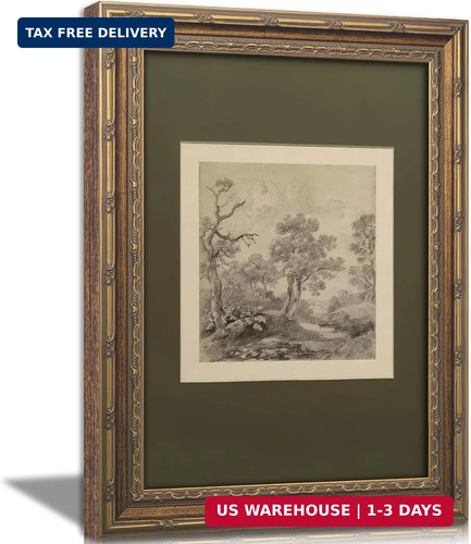 Vintage gold framed - vintage, wall